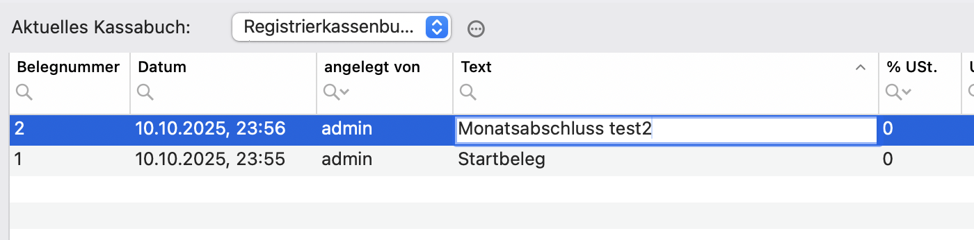 Monatsabschluss