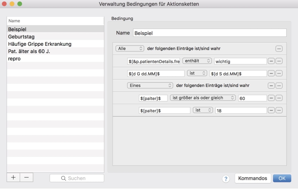 tomedo handbuch aktionsketten verwaltung bedingung 2