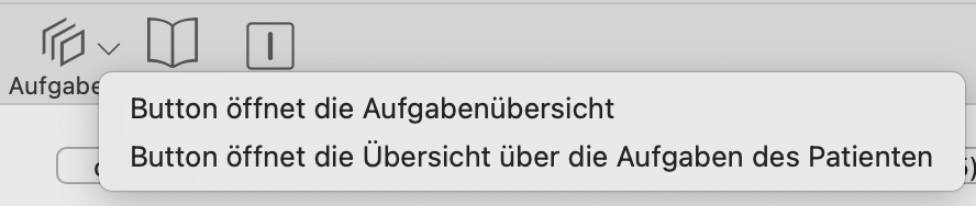 tomedo handbuch aufgabenverwaltung ansicht aufgabenschaltflaeche auswaehlen oesterreich