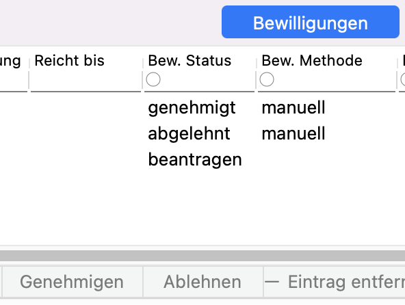 tomedo handbuch bewilligungen status oesterreich