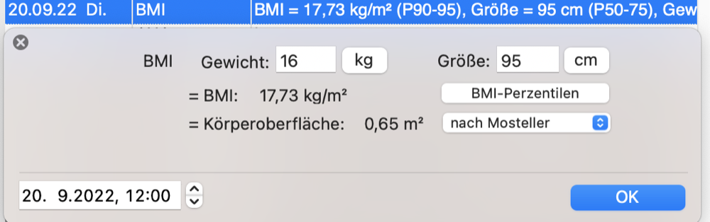 tomedo handbuch bmi perzentile karteieintrag oesterreich