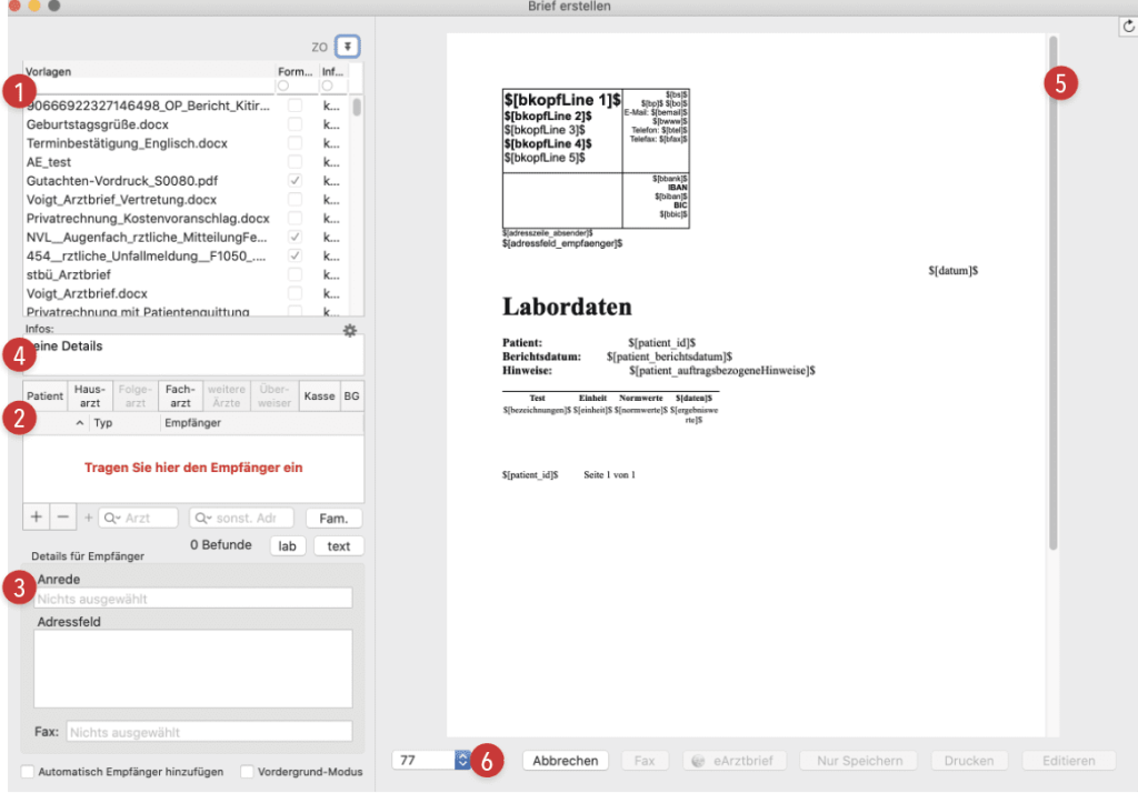 tomedo handbuch die briefschreibung