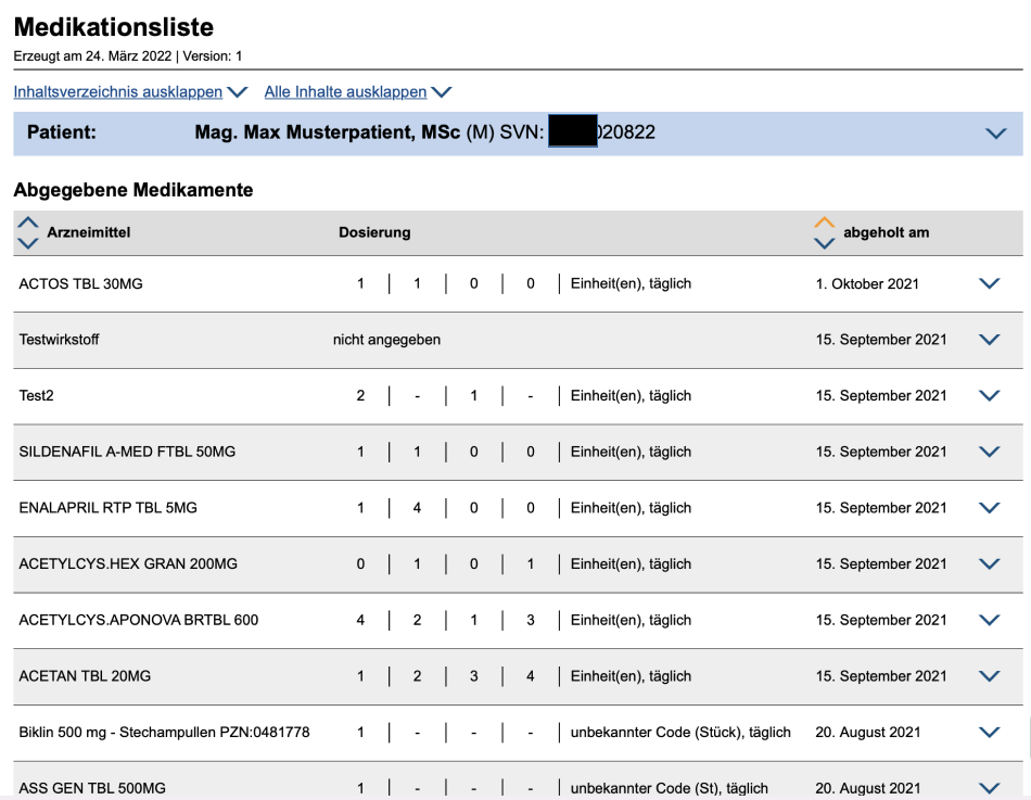 tomedo handbuch elga medikationsliste oesterreich 1