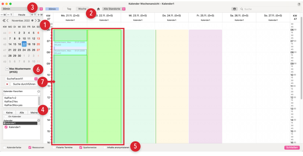 tomedo handbuch kalender neue kalenderansicht