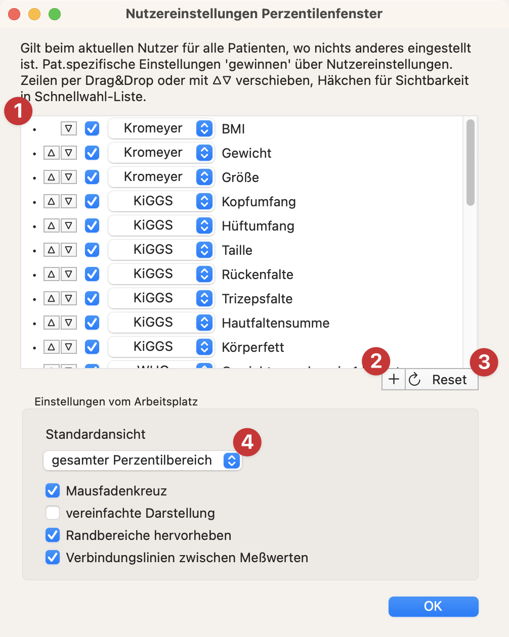 tomedo handbuch karteieintraege bmi perzentile neue ansicht nutzerspezifische einstellungen