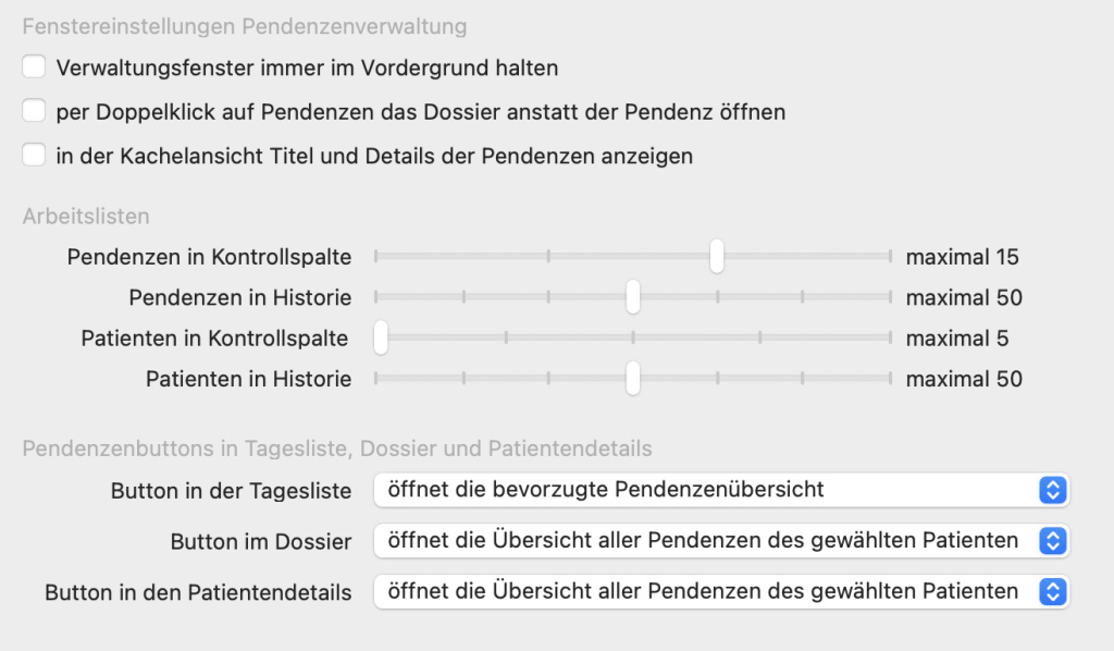 tomedo handbuch oesterreich aufgabenverwaltung einstellungen benutzeroberflaeche