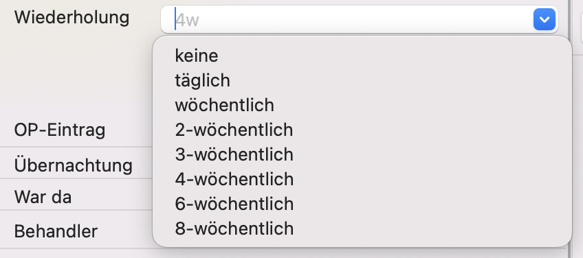 tomedo handbuch oesterreich kalender termine wiederholungen intervalle