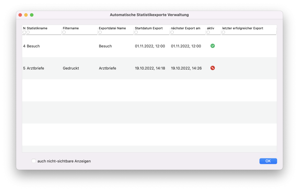 tomedo handbuch statistiken automatischer statistikexport verwaltung oesterreich