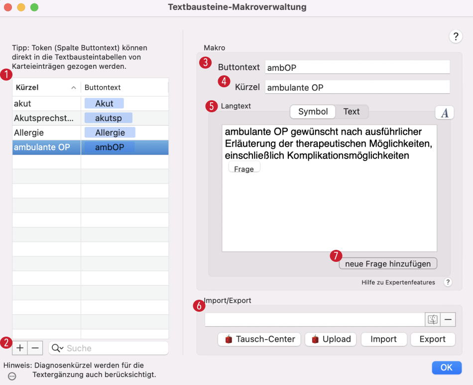 tomedo handbuch testbausteine makroverwaltung oesterreich