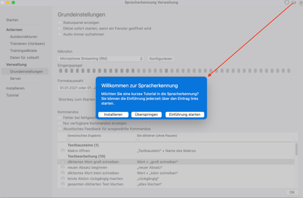 tomedo handbuch Spracherkennung Tutorial 1