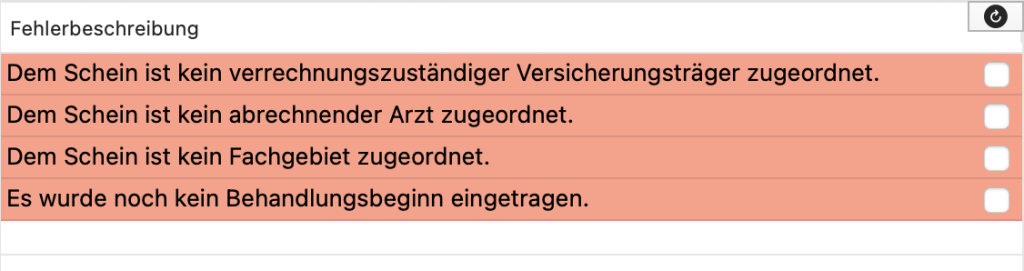 tomedo handbuch oesterreich abrechnung kassenabrechnung schein fehlerbeschreibung oesterreich