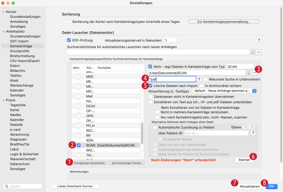 tomedo handbuch oesterreich geraeteverbindungen drucker scanner dateilauscher einstellungen oesterreich 1