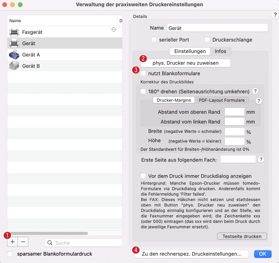 tomedo handbuch oesterreich geraeteverbindungen drucker scanner druckereinstellungen oesterreich