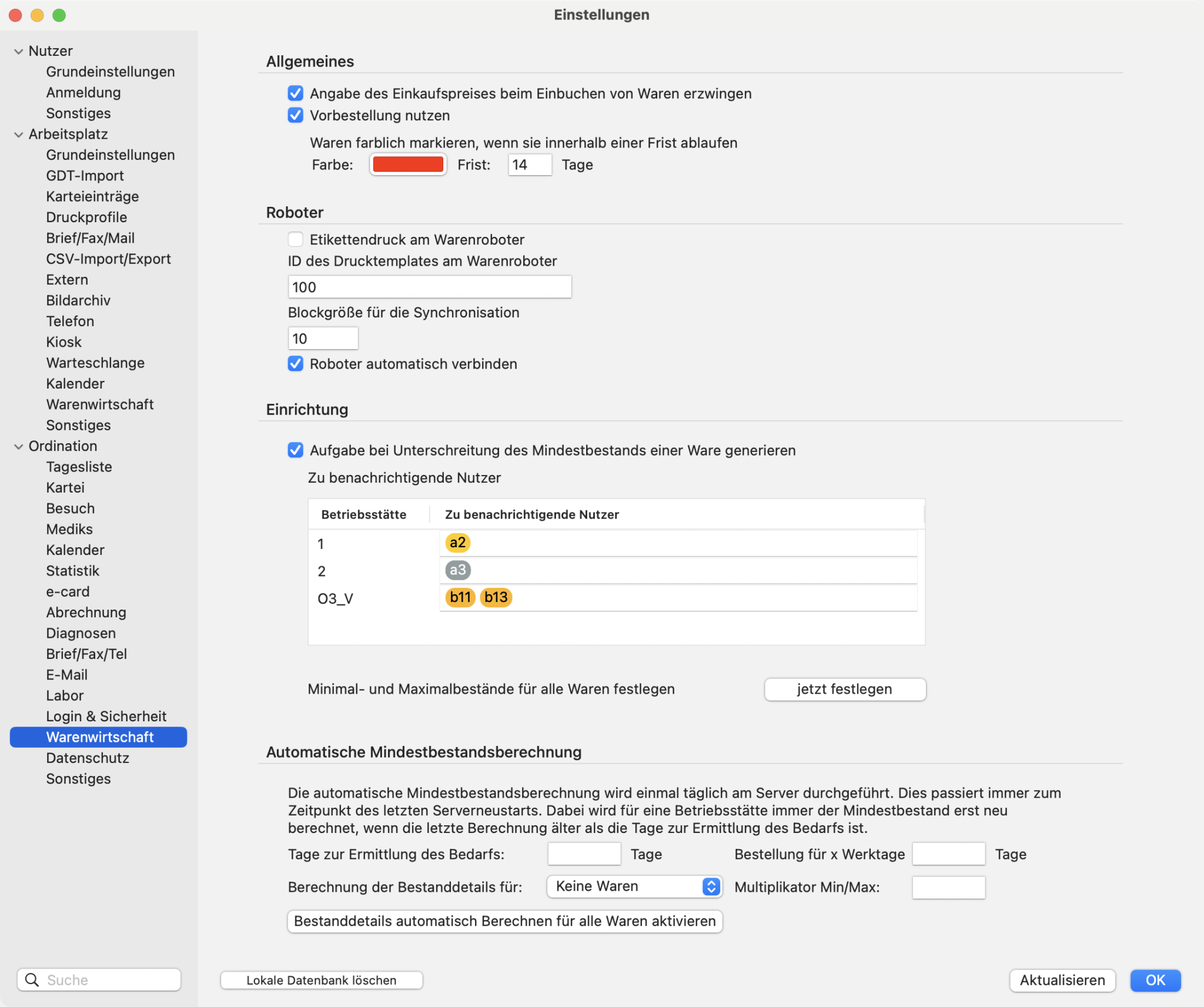 tomedo handbuch warenwirtschaft administrieren einstellungen oesterreich 1