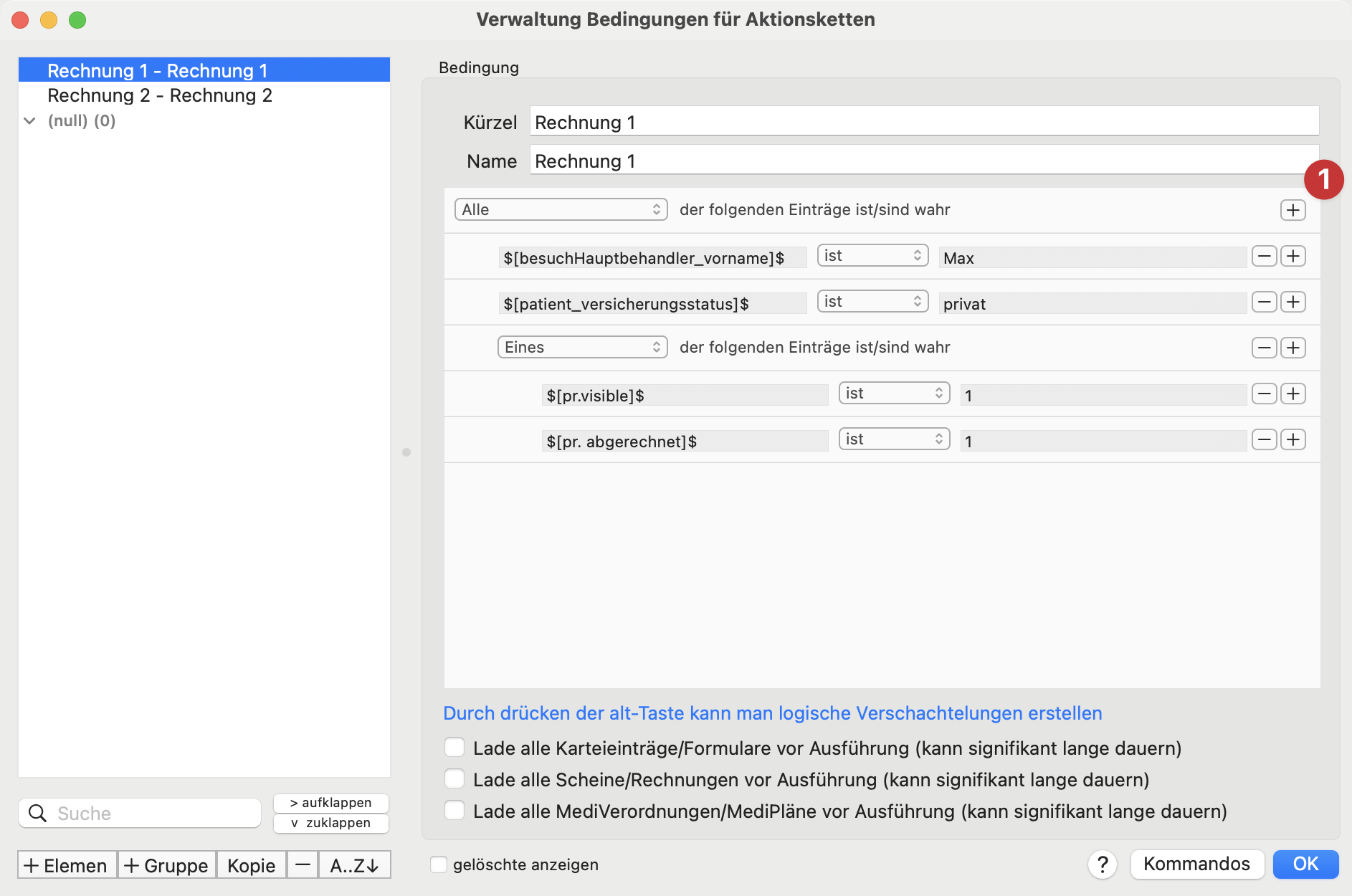 tomedo at handbuch abrechnung rechnungsverwaltung automatische privatrechnung 2