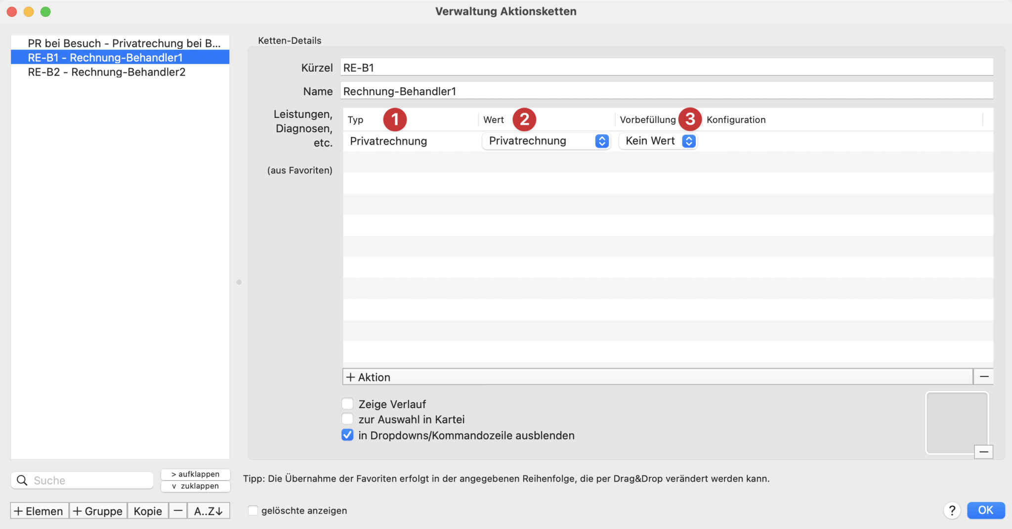 tomedo at handbuch abrechnung rechnungsverwaltung automatische privatrechnung 4