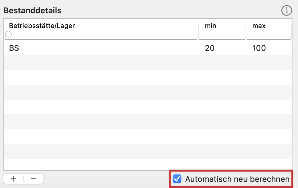 tomedo handbuch oesterreich warenwirtschaft artikeldetails bestand automatisch neu berechnen