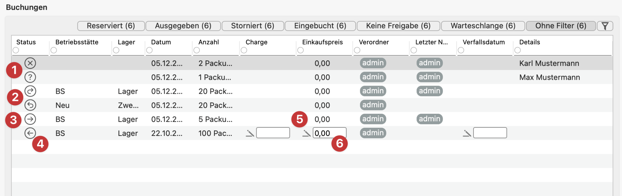 tomedo handbuch oesterreich warenwirtschaft buchungen details