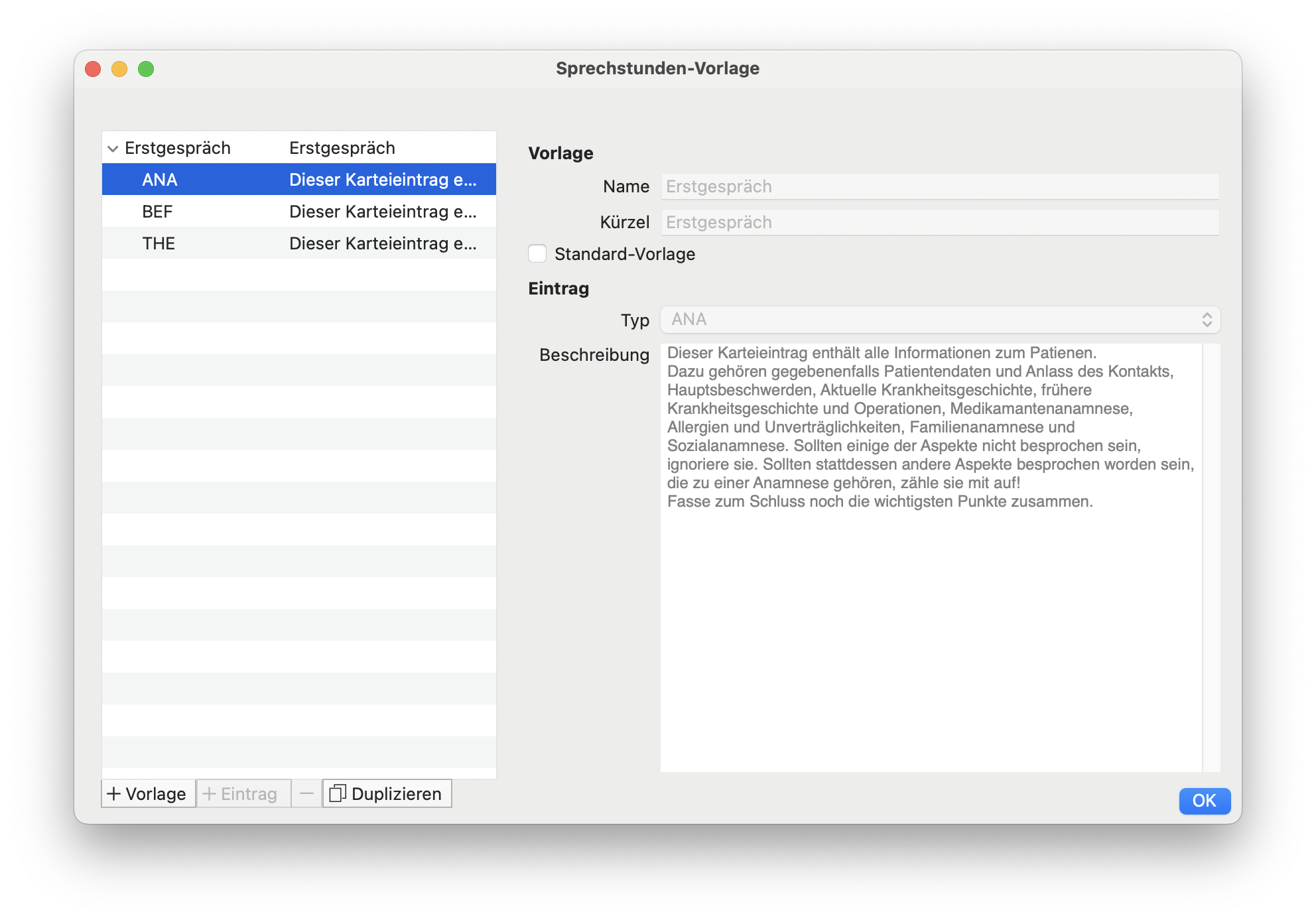 tomedo handbuch intelligence sprechstunden assistent vorlagen default