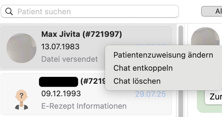 tomedo changelog 159 ad messenger patient neu zuweisen 20250828 142332