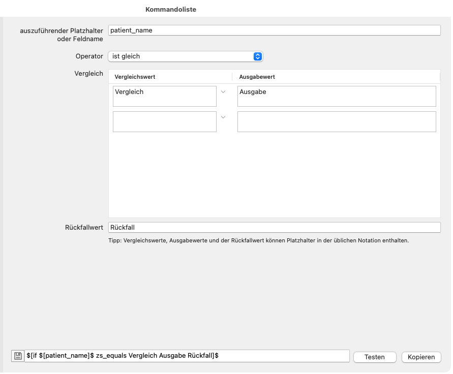 161.20.2 Kommandoliste 1