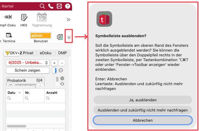 161.20.2 Symbolleiste
